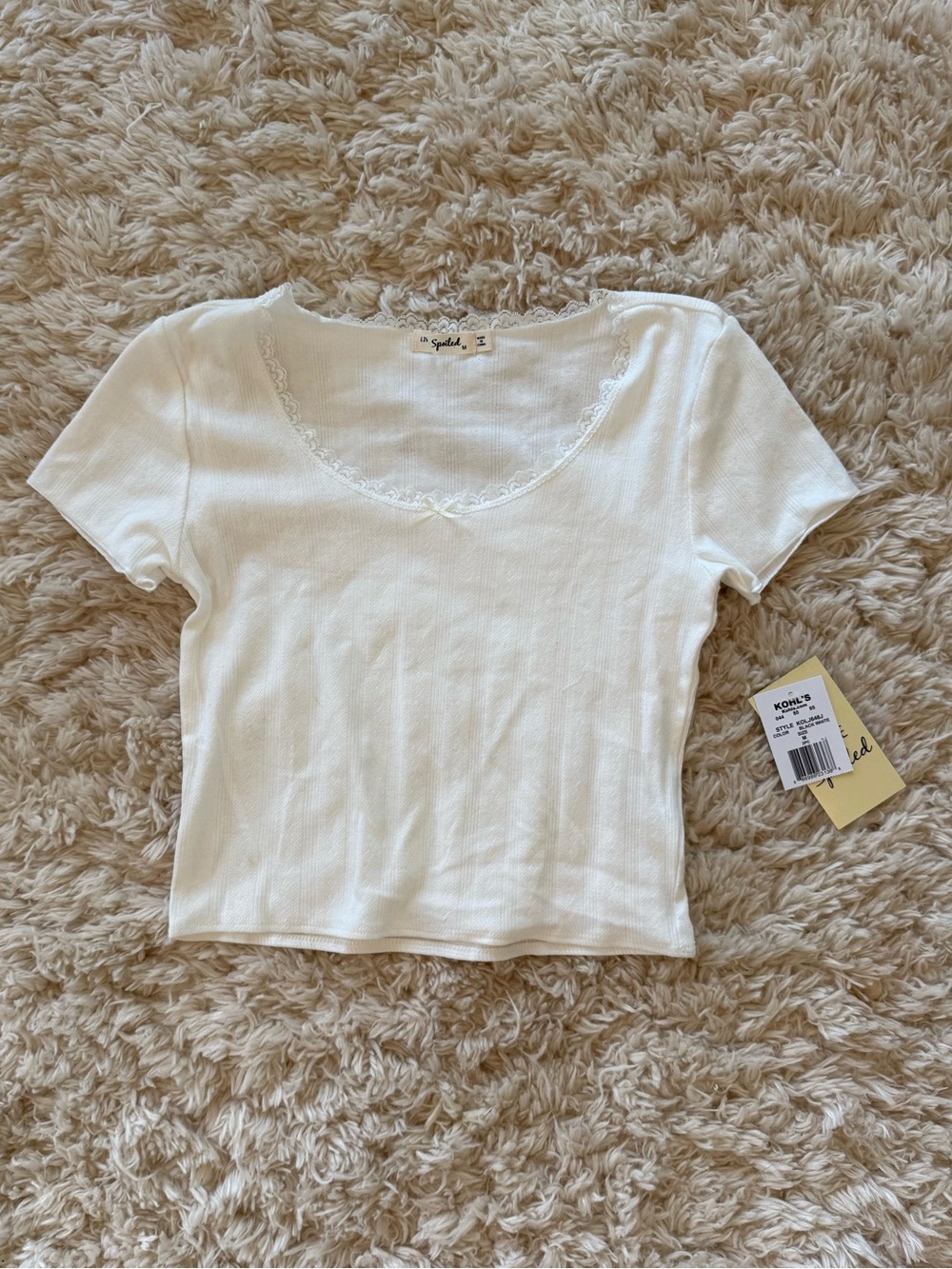 🎯3 for $15 🎯NWT Ivory crop top Juniors size medium
